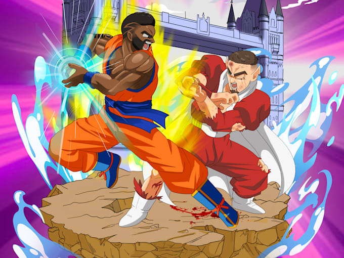 draw you in dragon ball z portrait style