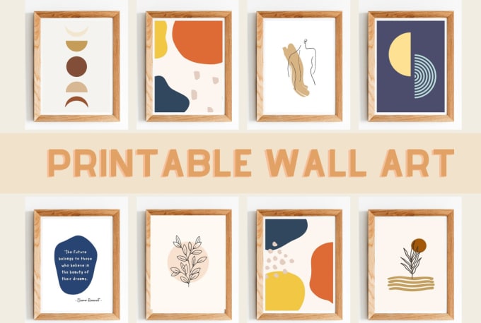 Design minimalist printable wall arts for you by Ameliatoolkit | Fiverr