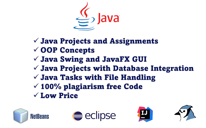 Do Java Programming Projects Java Assignments Java Console Swing 2039