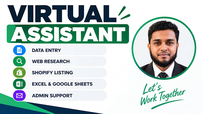 be your reliable virtual assistant for admin and data entry