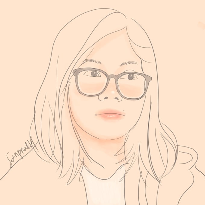 draw line art portrait from photo