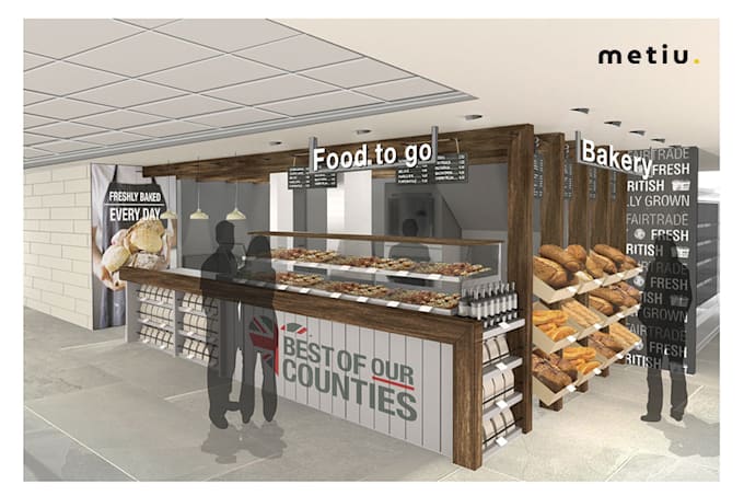 Shop Graphic Design Rendering Design and render your shop by Metiudesign | Fiverr