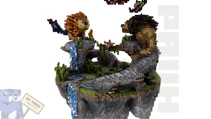 build a professional minecraft bedwars or skywars map