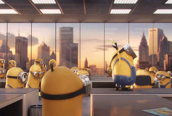 do funny minion logo animation short video ads in 6 hrs