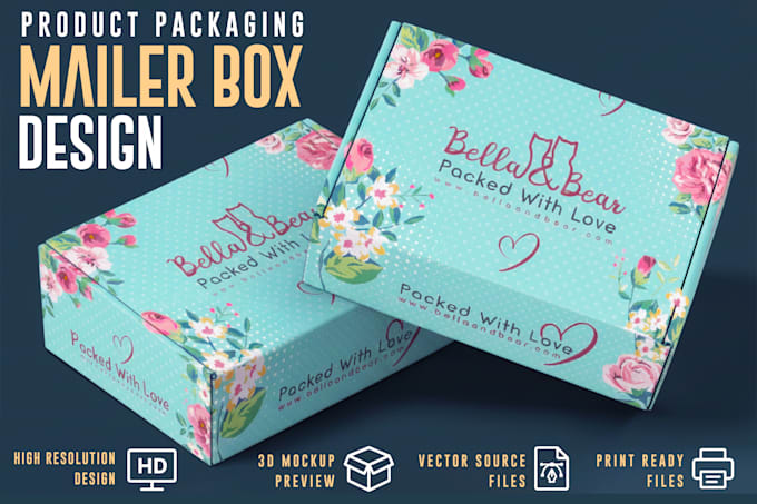 do premium product packaging and gift mailer, subscription box design