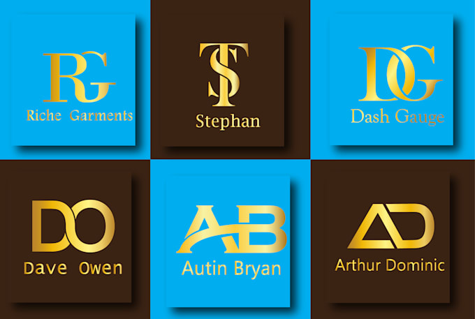 Top 5! I will design vector overlapping initial letter or monogram logo