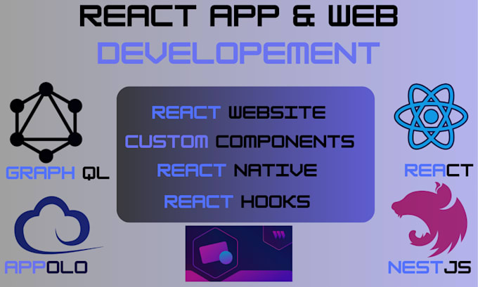 do react native development, apollo graphql, nestjs, web3 wallet and ethers