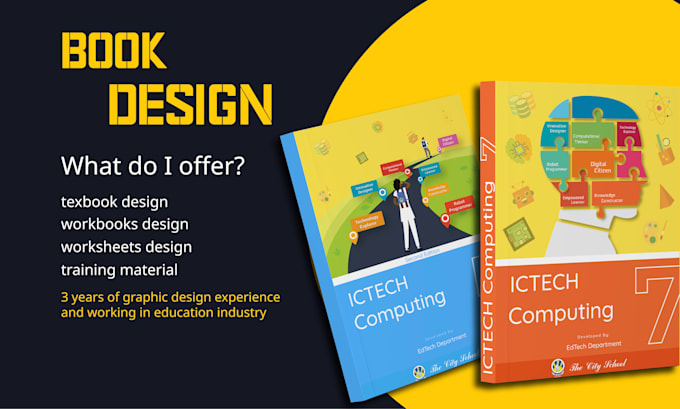 design ebooks, book covers, workbooks and textbooks for you