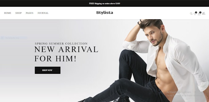 design ecommerce clothing store or website