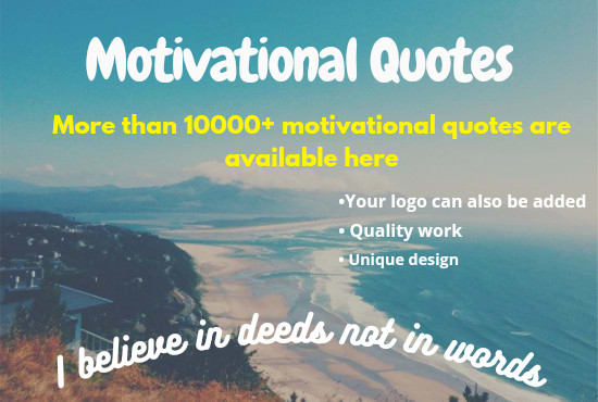 Design motivational quotes with your logo by Sukhdevsaha007 | Fiverr