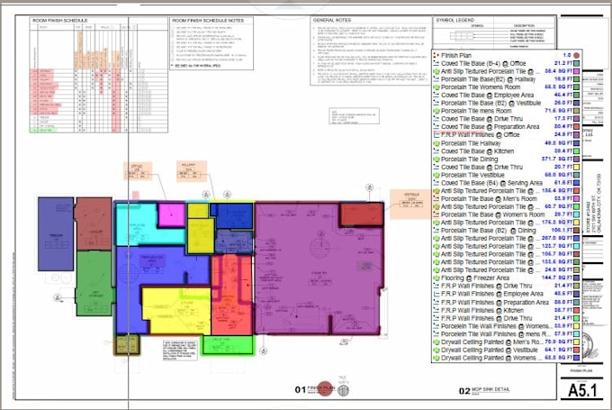 provide you complete breakdown of material csi finishes 09