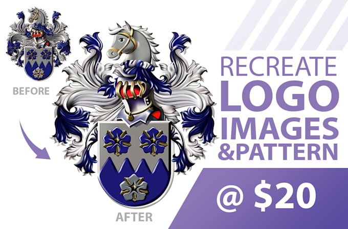 trace, vectorize, redraw logo and recreate image into vector
