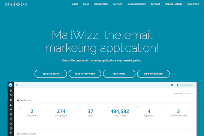 install mailwizz and create extensions for you