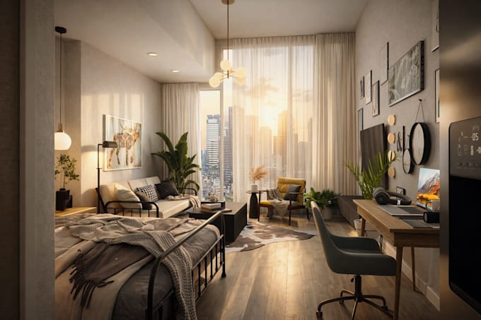 design your interior space and render it in 3d