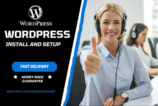 install wordpress and set up with demo themes or templates