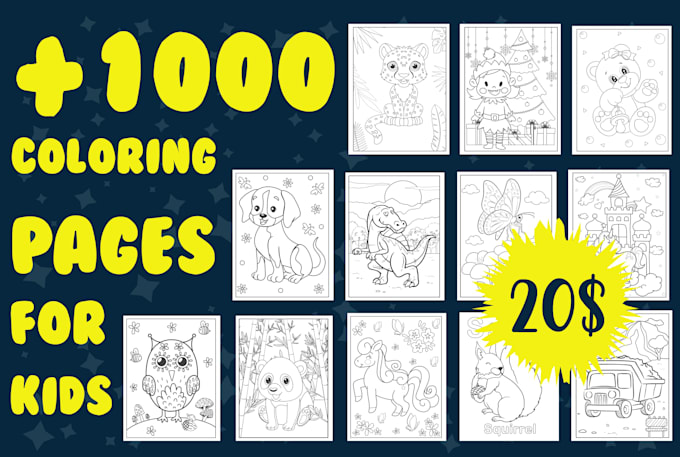 give you over 1000 KDP coloring pages for kids