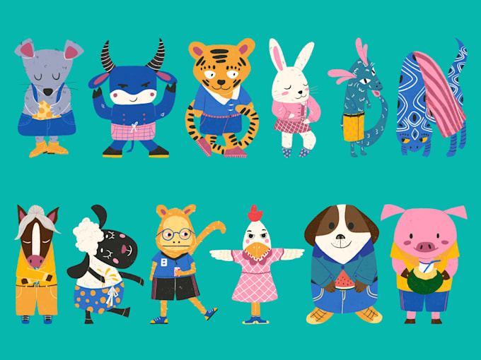 create modern childrens illustrations
