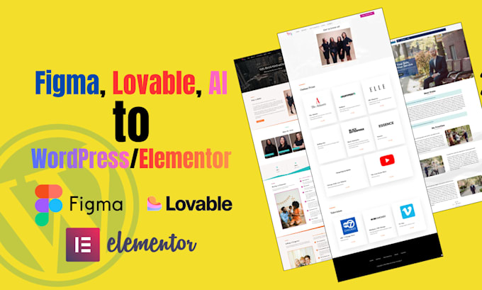 convert figma to elementor, lovable to wordpress, ai to wordpress