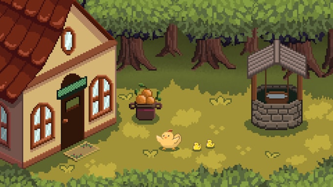 create a pixel art animated twitch screen for your stream