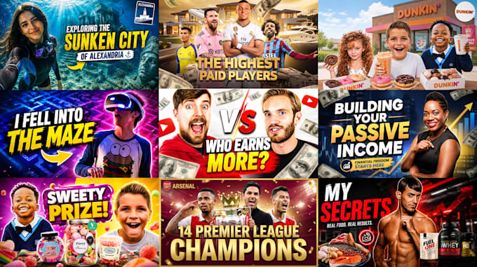 design attractive youtube thumbnail