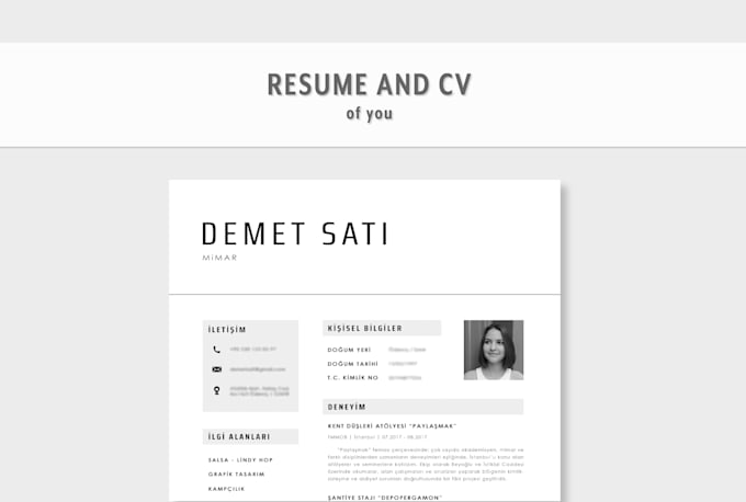 design a professional resume or cv template