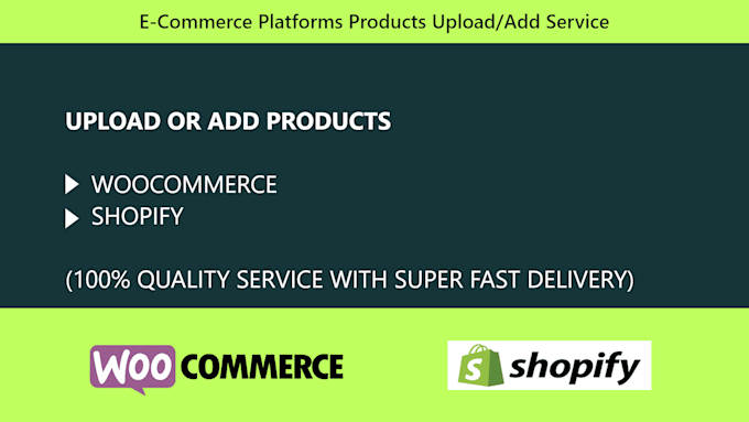 upload products or add in woocommerce shopify
