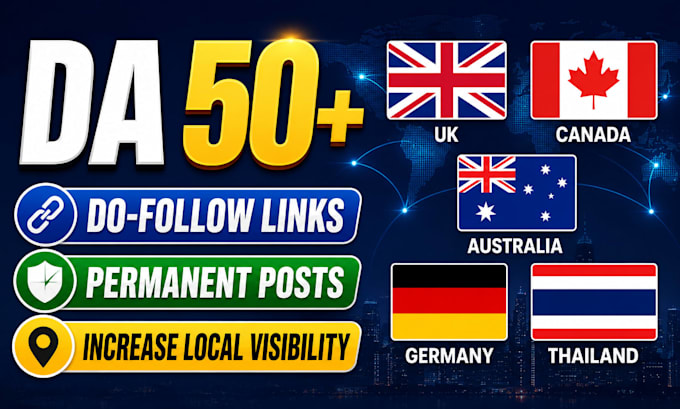 publish da 50 blog posts on UK, ca, au, de, thai blogs