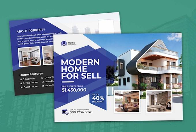 design real estate postcard and direct mail eddm