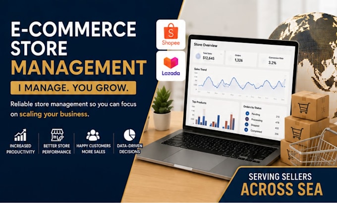 manage your shopee, lazada, or shopify store