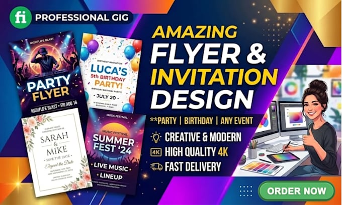 design a creative event flyer and invitation