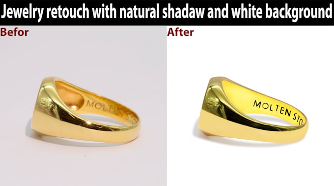 do jewelry retouching with shadow
