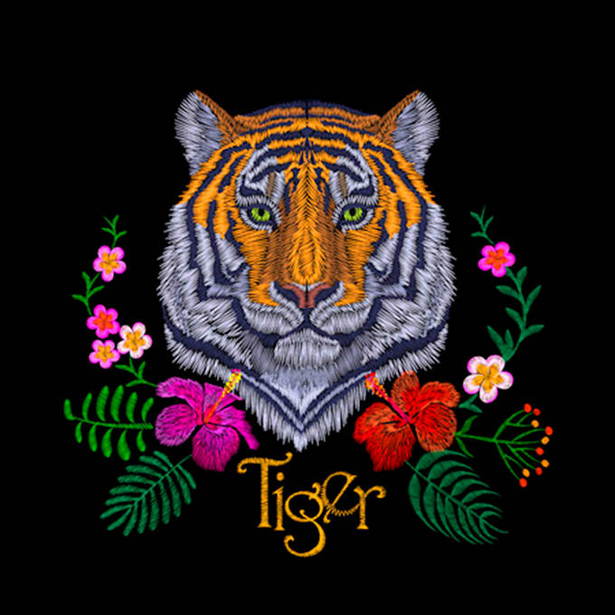 customised embroidery digitising of logo, design