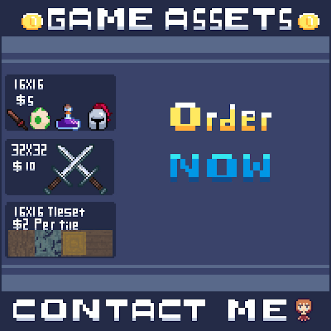 Create game ready pixel art assets for your project by B_e_y_o_n_d | Fiverr