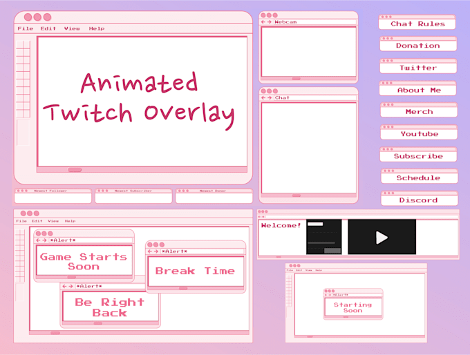 make cute twitch overlays and panels