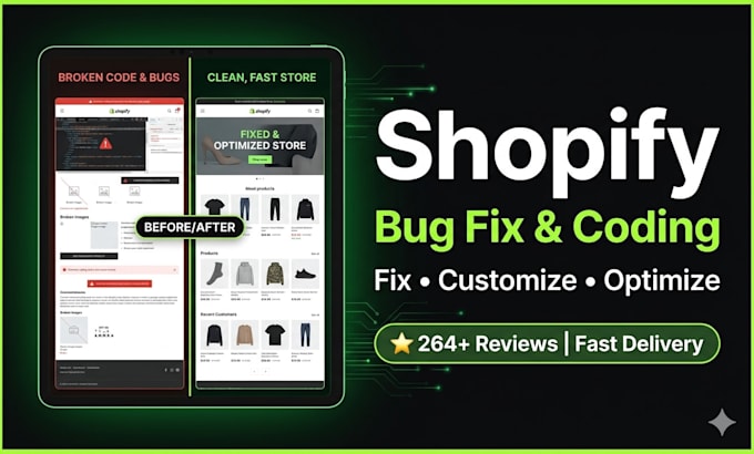 do shopify custom coding, liquid development and theme customization