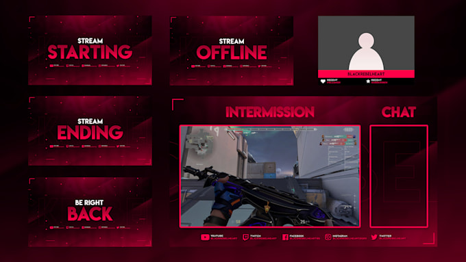 Create a professional twitch overlay stream package by The_genesis | Fiverr - How To Create A Professional Twitch Stream