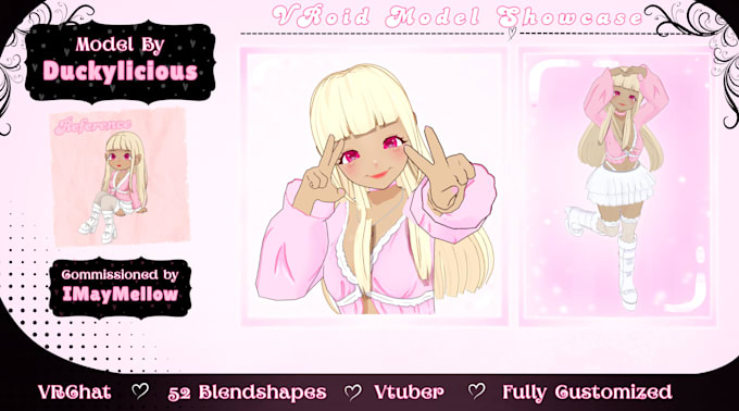make you a detailed 3d vtuber character
