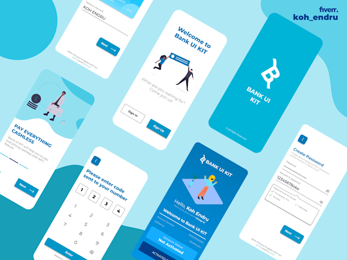 Do ui ux mobile app design using figma by Koh_endru | Fiverr