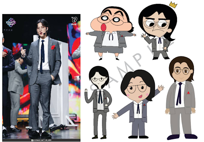 make your photo into flat cartoon character