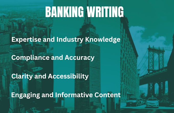 write banking products and services content