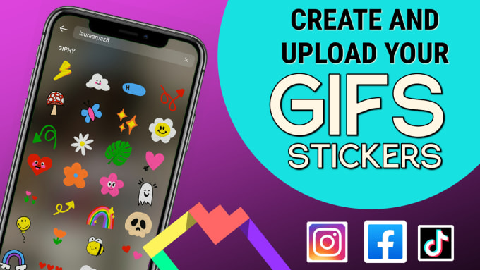 Make you custom gif stickers for your social media by Lalaarpaz | Fiverr
