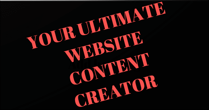 be your website content creator