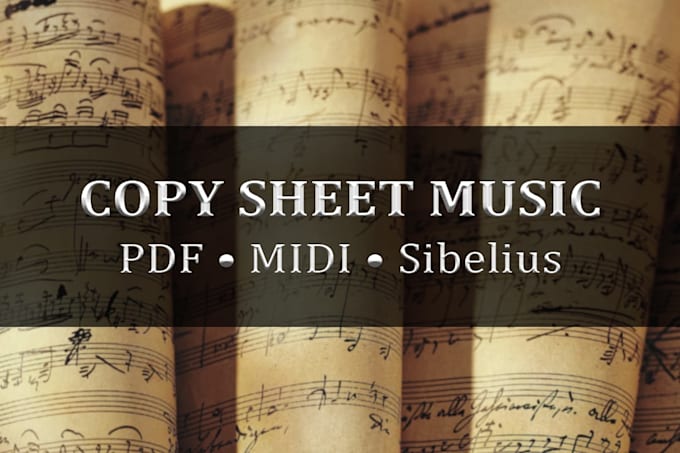 copy handwritten sheet music to PDF, midi