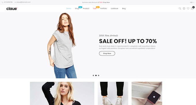 design shopify clothing store or website