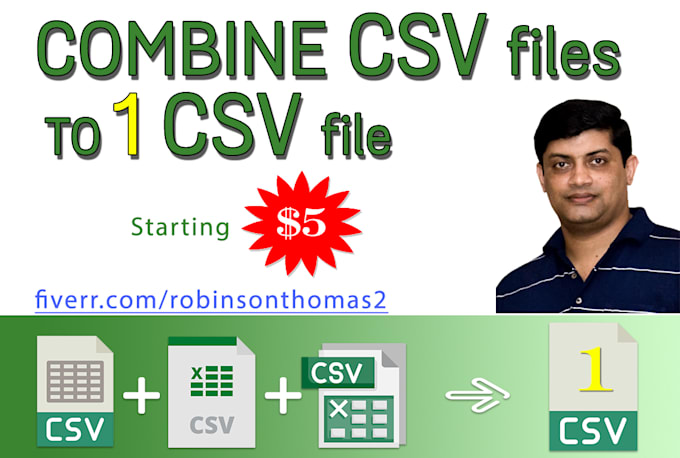 Combine or merge multiple identical csv files to 1 csv file by ...