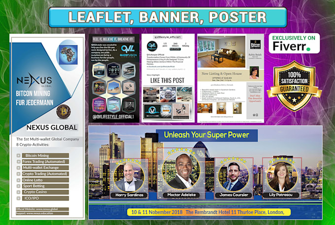 design in a short time any type flyer, leaflet, banner and poster