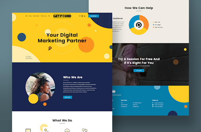 design a landing page, web and mobile visual design