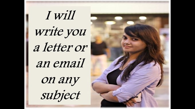 write you a professional letter or an email