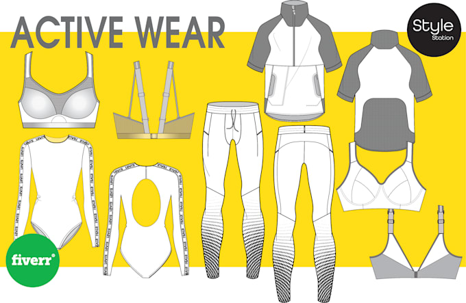 create technical flat sketches and apparel tech packs