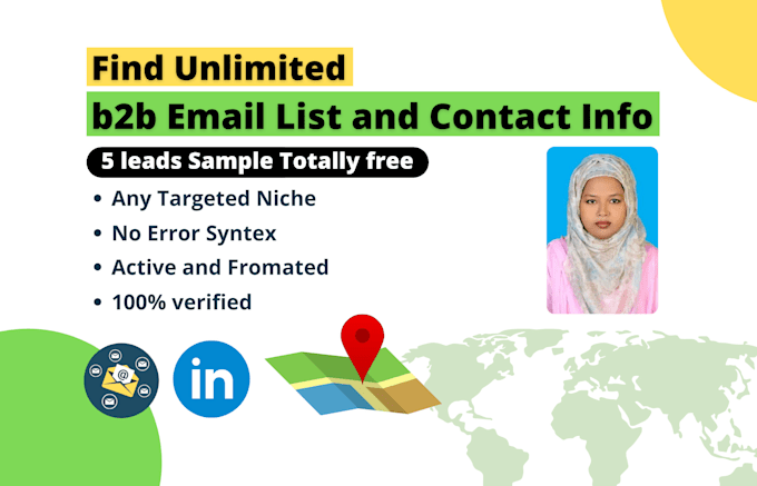 do b2b lead generation and linkedin valid email list,typing